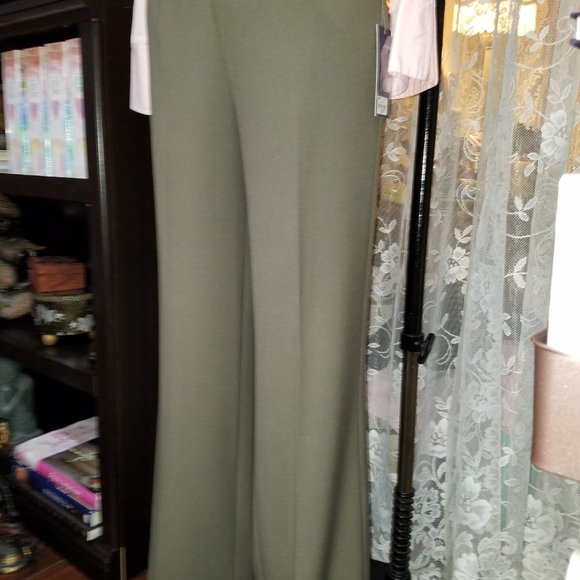 GORGEOUS FIT & DRAPE Jennifer Lopez "FOREST IVY" GREEN/Brownish Slacks NWT SZE 6 - Picture 3 of 10